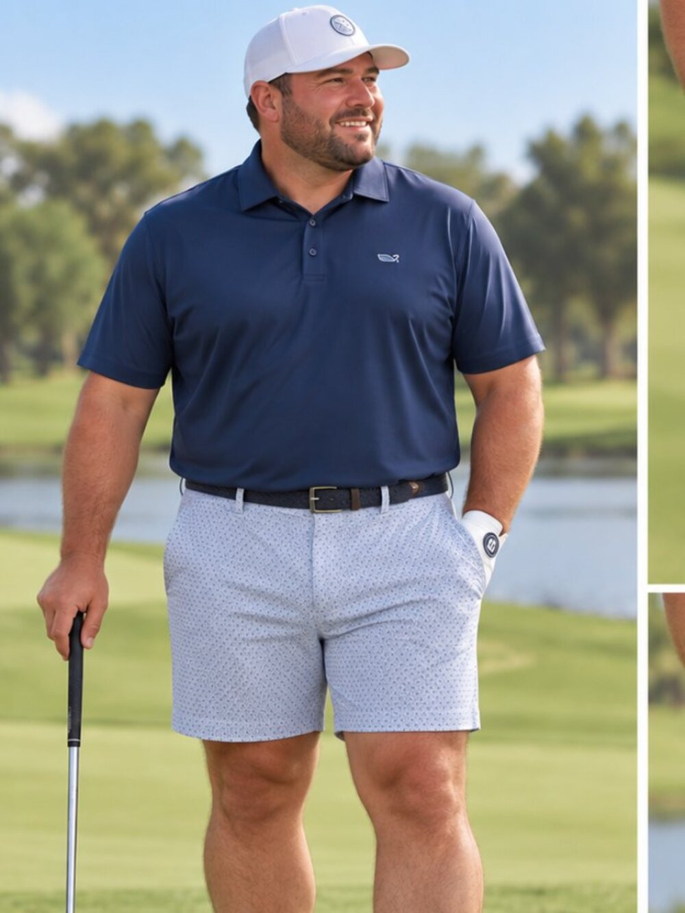 Roundtree & Yorke Performance Golf Shorts Size 40 Blue NWT
